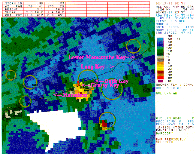 Doppler radar of Grassy Key