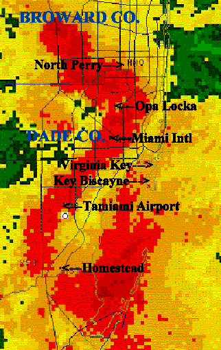 Doppler radar Dade/Broward area