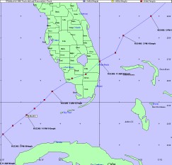 Preliminary track of the center of Hurricane Wilma