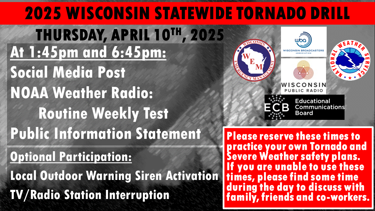 Wisconsin Statewide Tornado Drill 2025