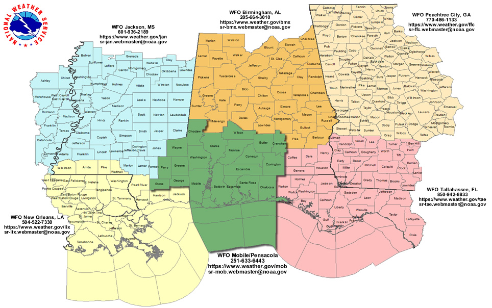 WFO Mobile and Surrounding Offices