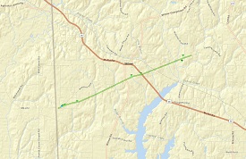 Wilmer Tornado Path