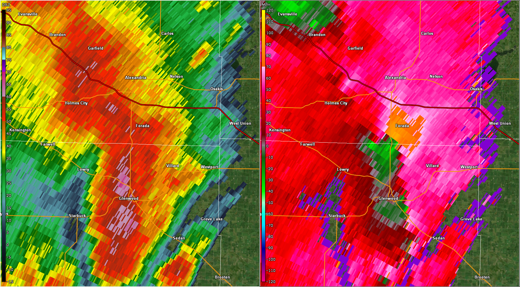 Forada, MN radar image