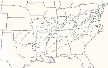 Study area and spatial extent of the areas most severely impacted with frozen precipitation