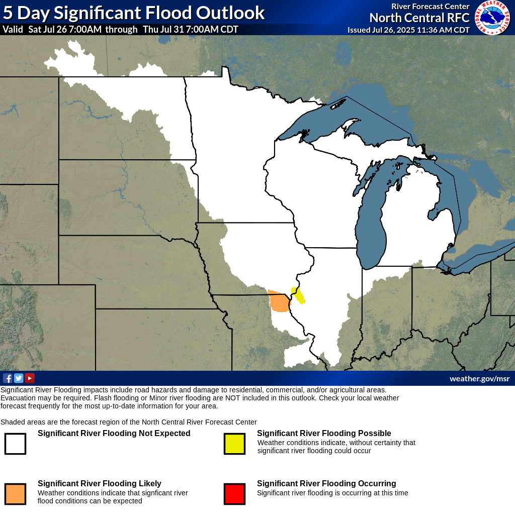 NCRFC Significant Flood Potential image