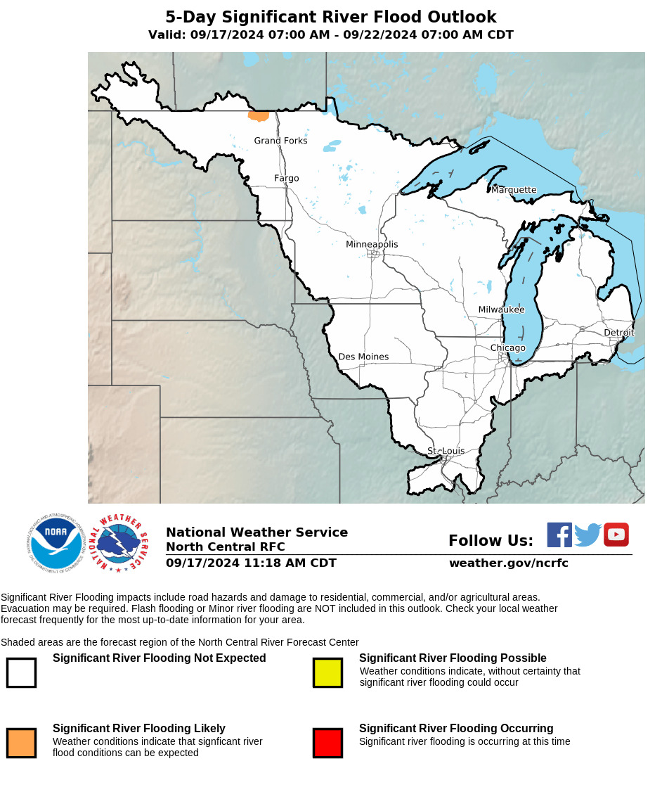 NCRFC Significant Flood Potential image