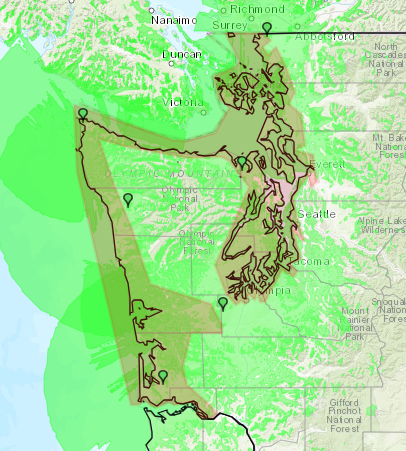 High Rsk Tsunami Area Washington