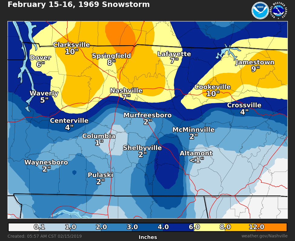 February 15, 1969 Snow