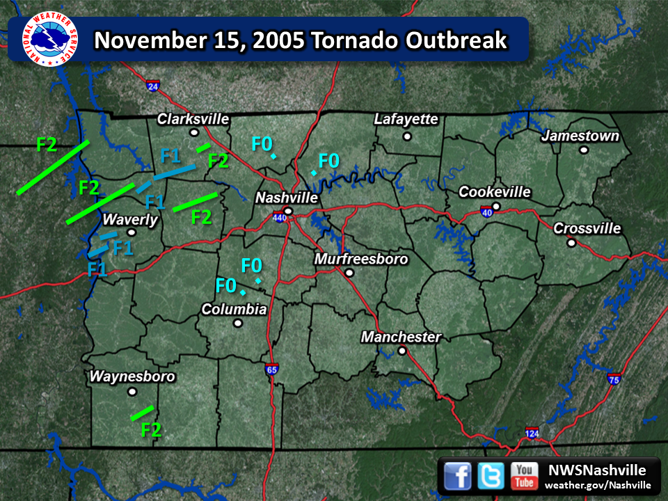 November 15, 2005 track map