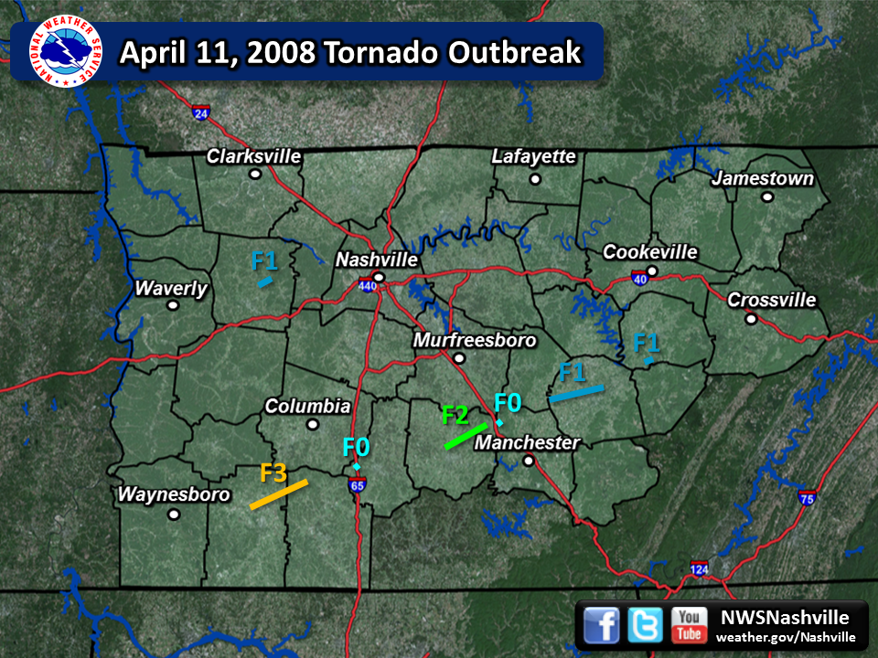 April 11, 2008 track map