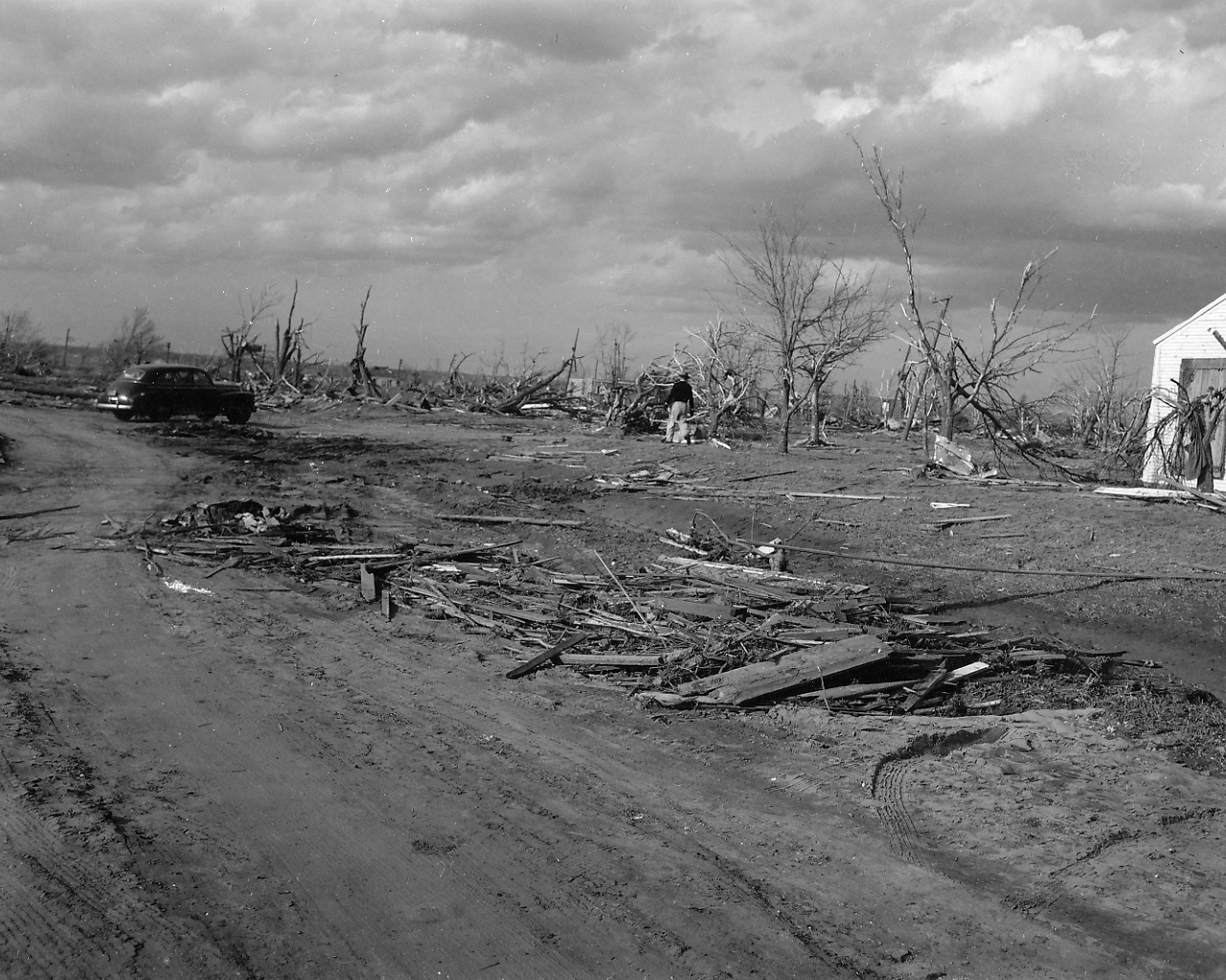 April 9, 1947 Tornado Damage Photo