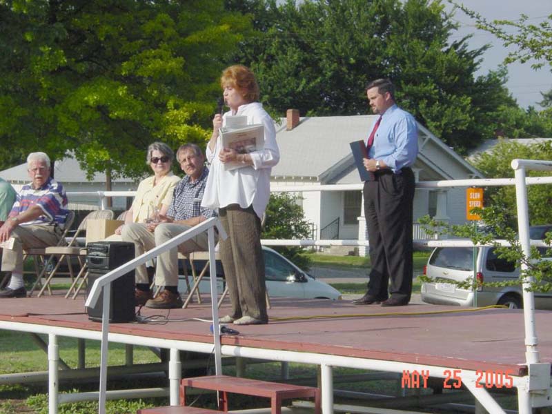 May 25, 2005 dedication ceremony of the Blackwell Tornado Memorial