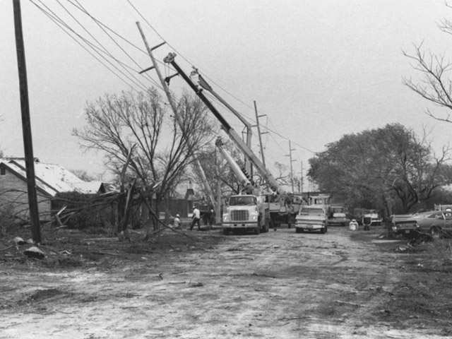 Tornado damage in Lawton, Oklahoma. Photo courtesy of the Lawton Constitution.