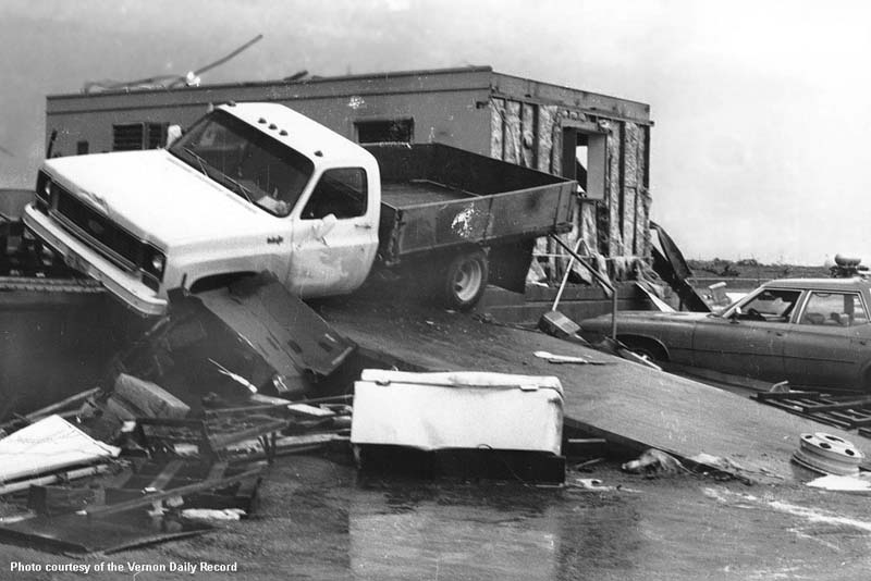 Truck Tossed by Tornado