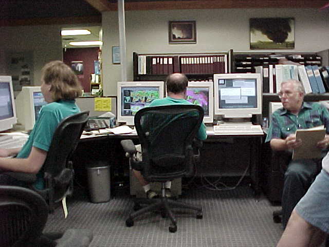 Photo of NWS Norman severe weather operations during the evening of May 3, 1999