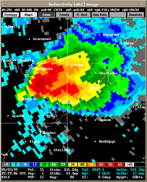 KTLX Radar Image