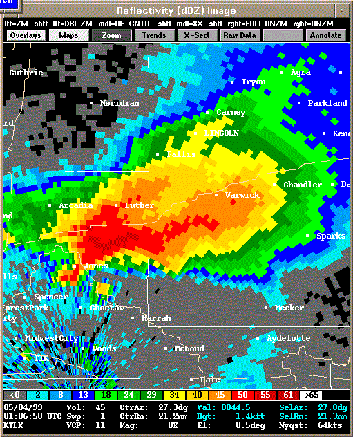 KTLX Radar Image