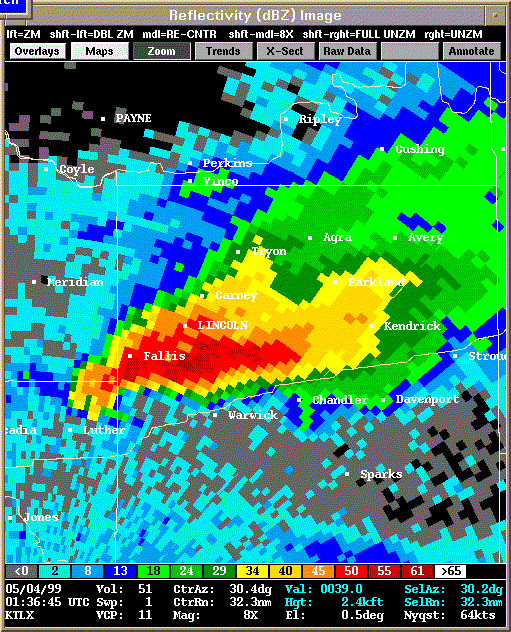 KTLX Radar Image