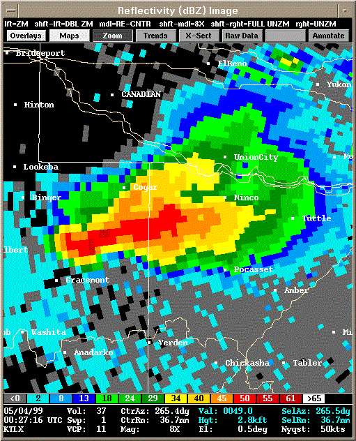 KTLX Radar Image