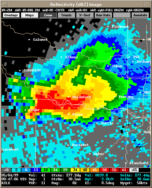 KTLX Radar Image