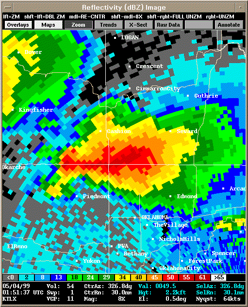 KTLX Radar Image