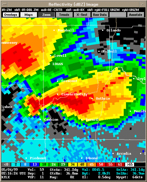 KTLX Radar Image