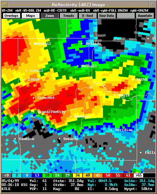 KTLX Radar Image