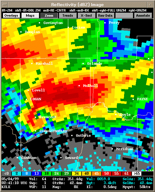 KTLX Radar Image