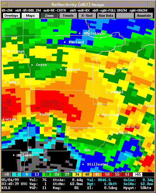 KTLX Radar Image