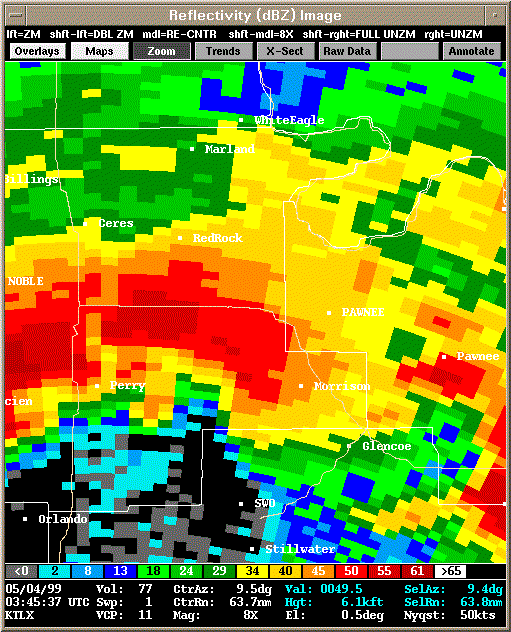 KTLX Radar Image