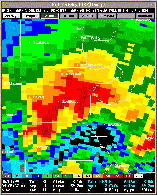 KTLX Radar Image