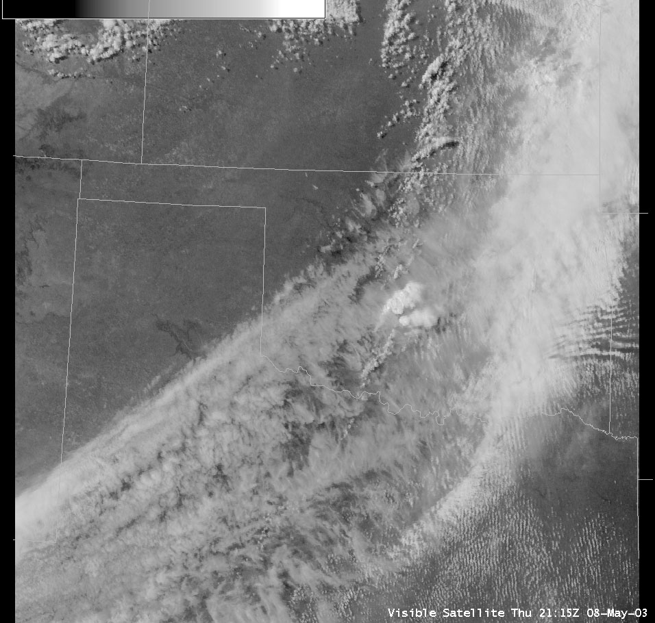 Satellite Image for 4:15 PM CDT, 5/08/2003