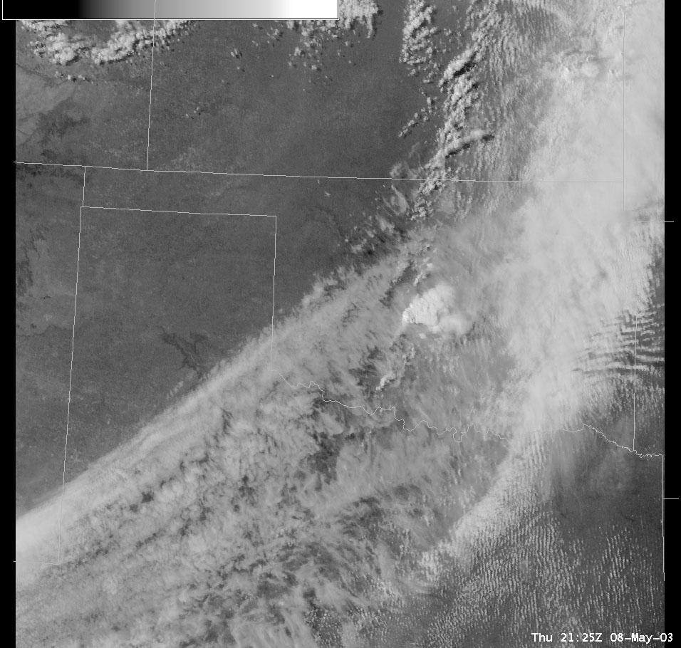 Satellite Image for 4:25 PM CDT, 5/08/2003