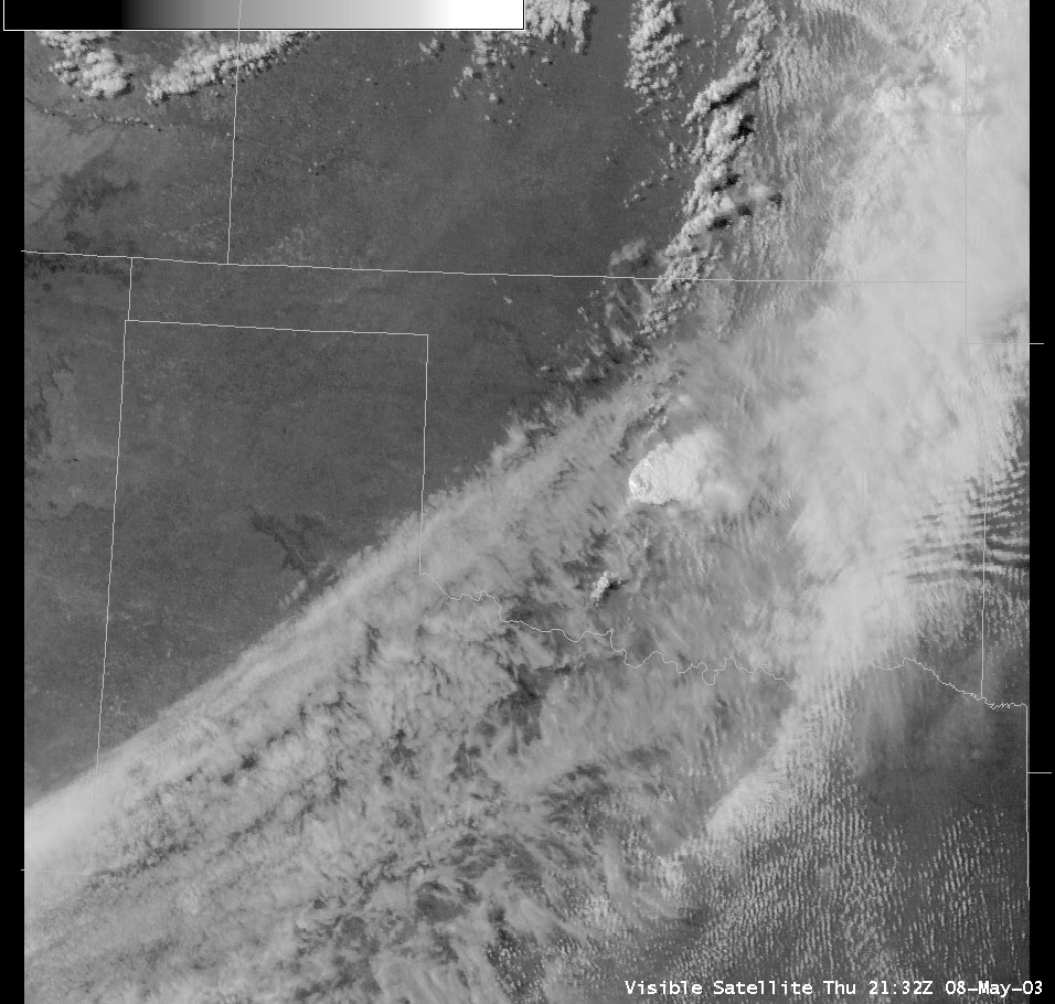 Satellite Image for 4:32 PM CDT, 5/08/2003