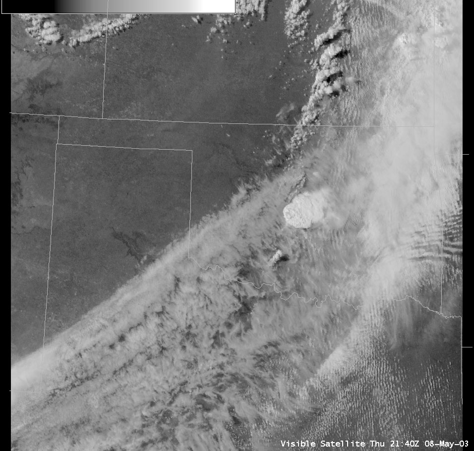 Satellite Image for 4:40 PM CDT, 5/08/2003