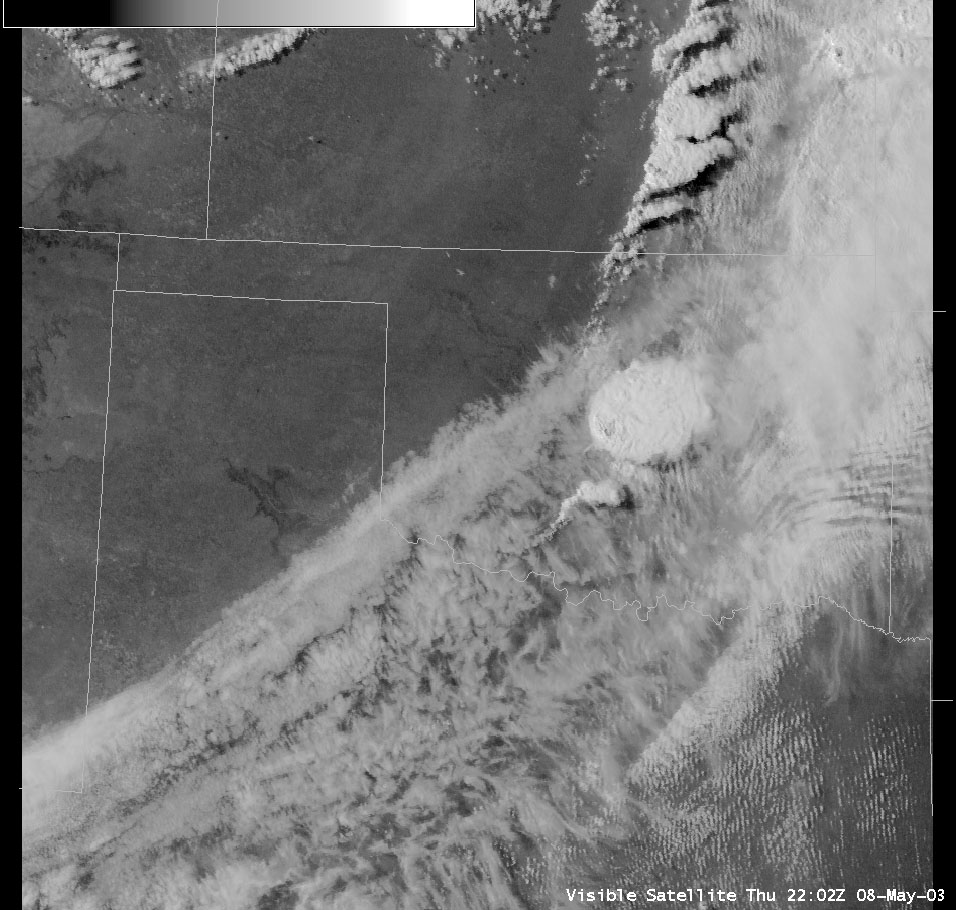 Satellite Image for 5:02 PM CDT, 5/08/2003