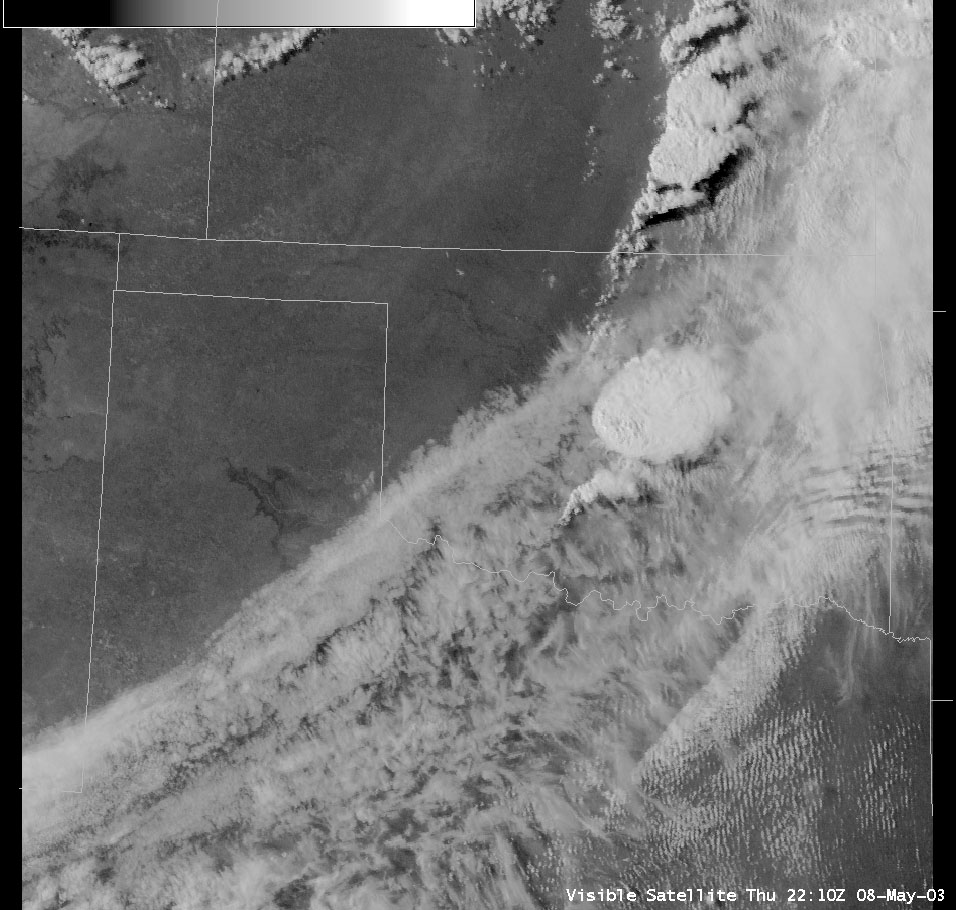 Satellite Image for 5:10 PM CDT, 5/08/2003