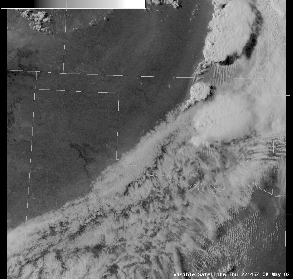 Satellite Image for 5:45 PM CDT, 5/08/2003