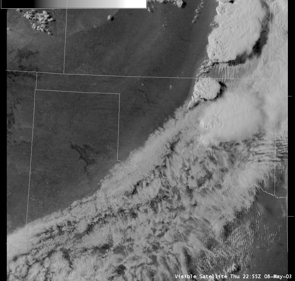 Satellite Image for 5:55 PM CDT, 5/08/2003