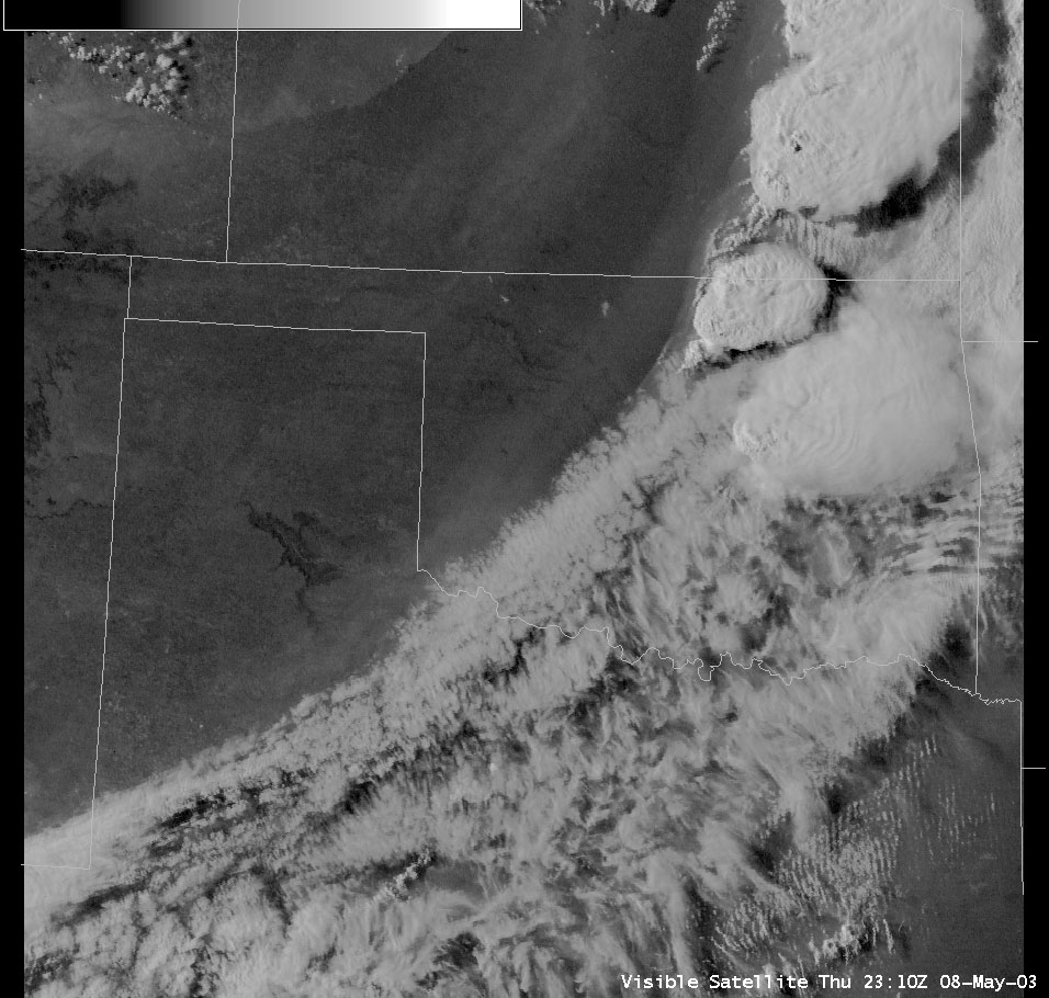 Satellite Image for 6:10 PM CDT, 5/08/2003