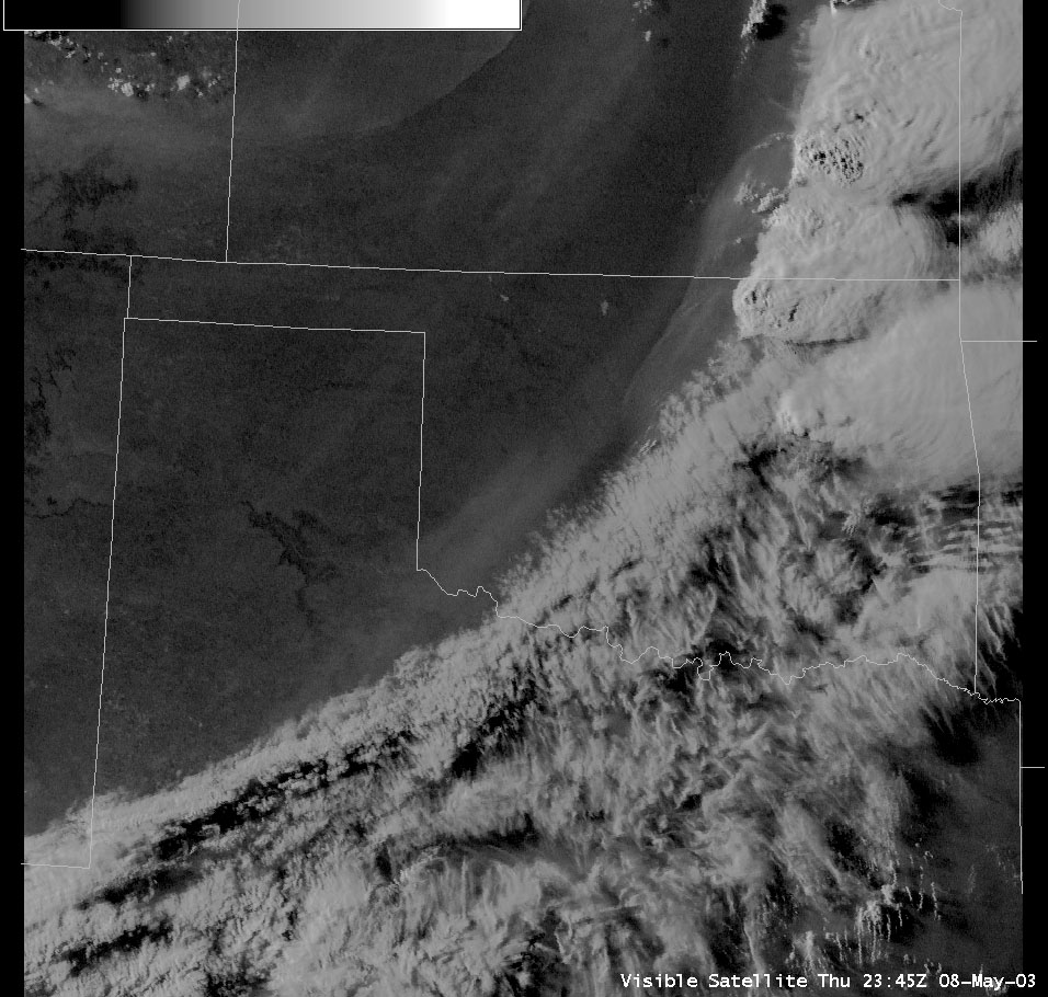 Satellite Image for 6:45 PM CDT, 5/08/2003