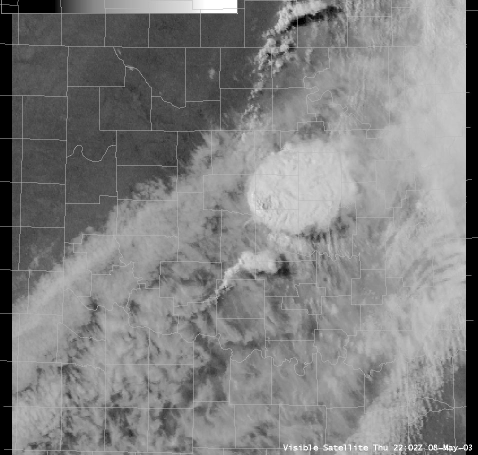 Satellite Image for 5:02 PM CDT, 5/08/2003