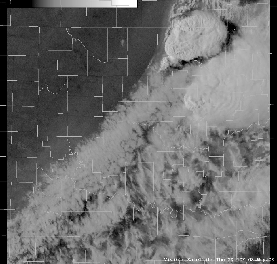 Satellite Image for 6:10 PM CDT, 5/08/2003