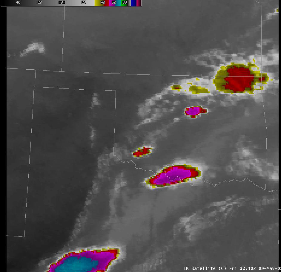 Satellite Image for 5:10 PM CDT, 5/09/2003