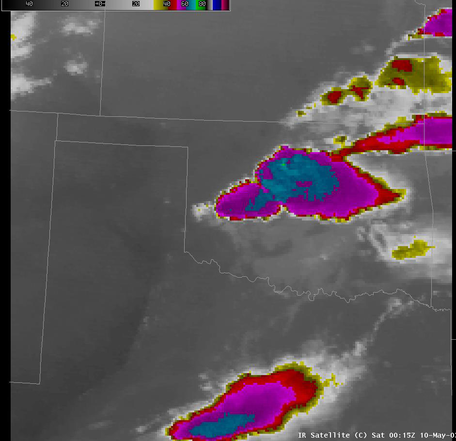 Satellite Image for 7:16 PM CDT, 5/09/2003