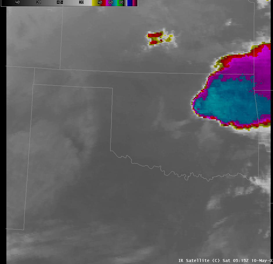 Satellite Image for 12:15 AM CDT, 5/10/2003