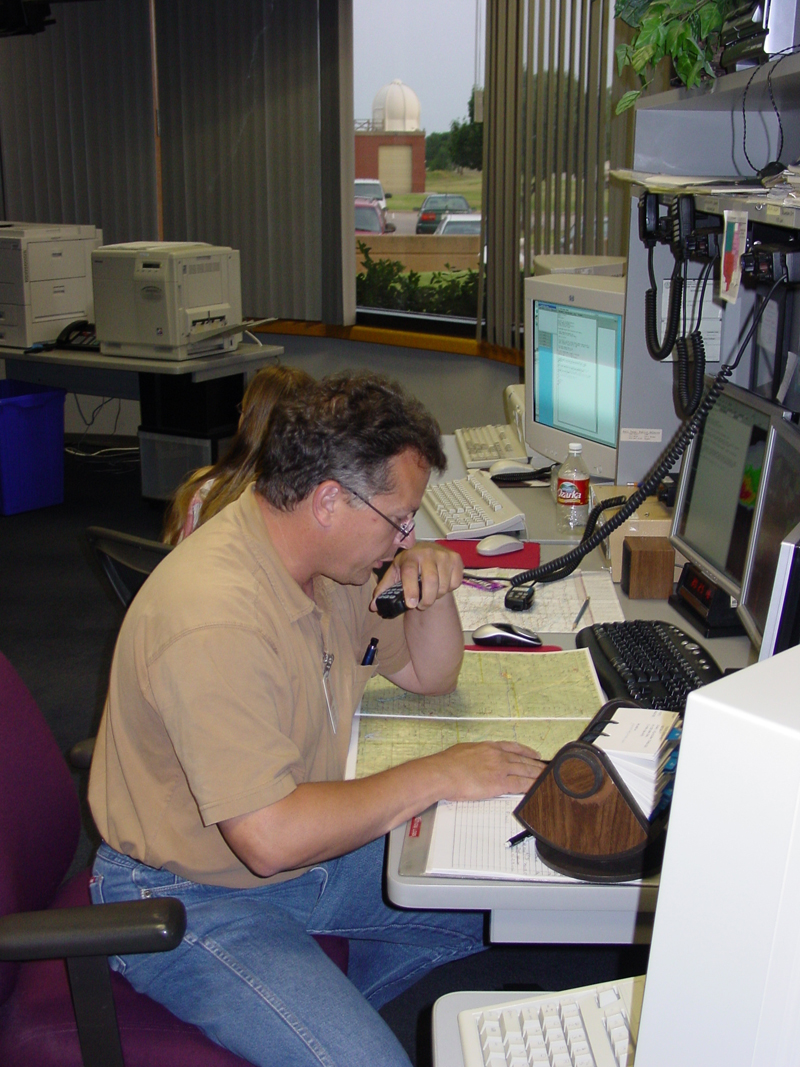 Photo of NWS Norman severe weather operations on May 29, 2004