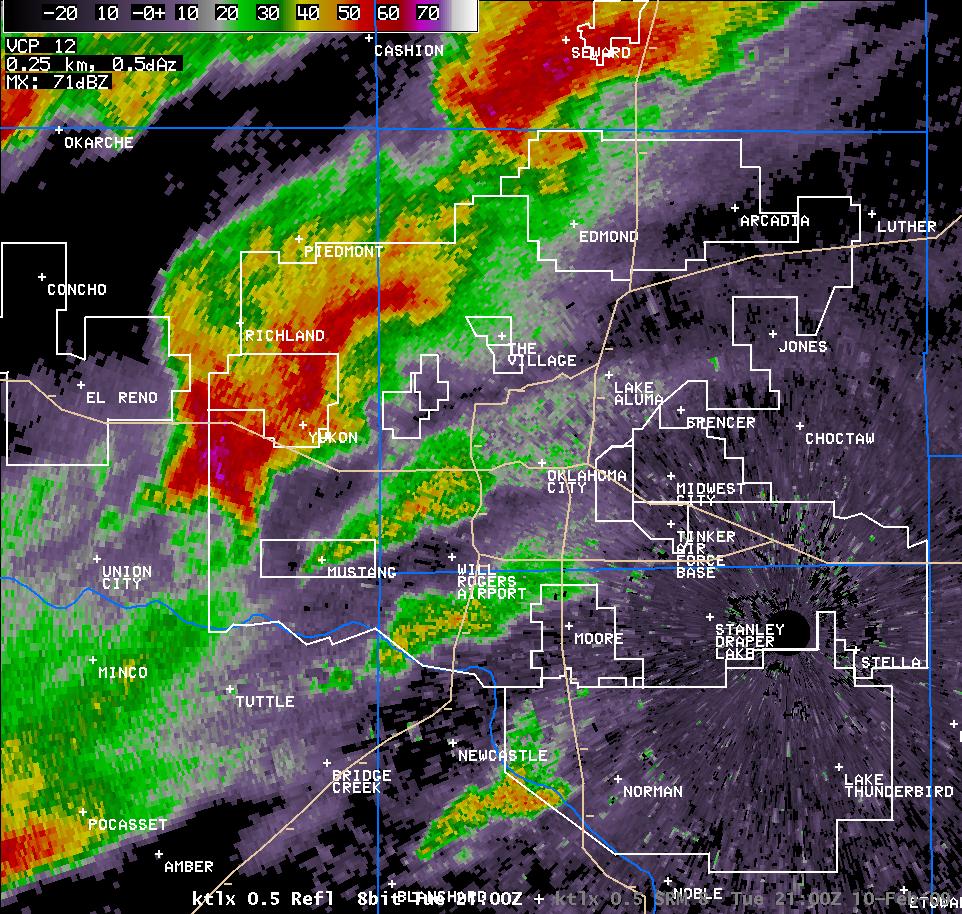 3:00 pm CST KTLX Reflectivity Image