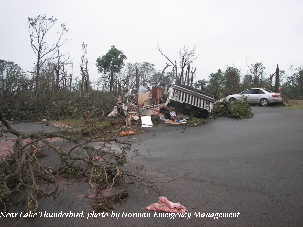 Damage near Lake Thunderbird