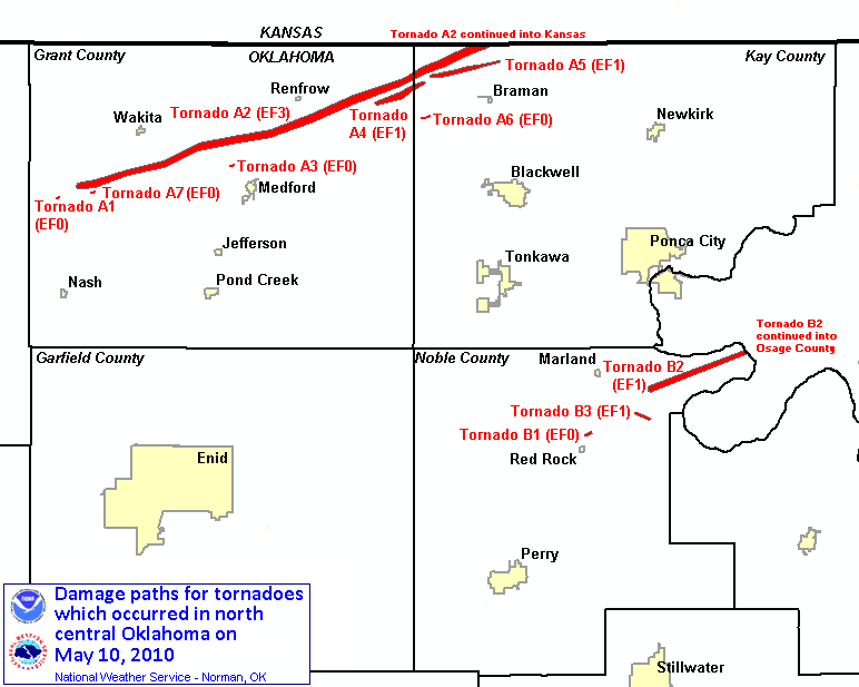 May 10, 2010 Tornadoes in North Central Oklahoma